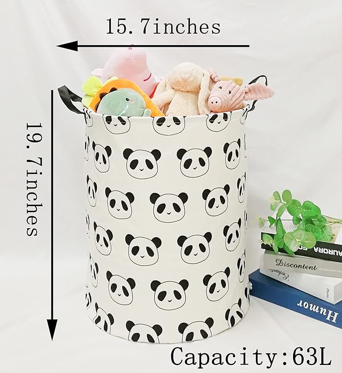 Round Laundry Hamper Storage Basket Laundry Organizer Hamper Storage Bins Clothes Box Nursery Hamper Gift Basket with Handles