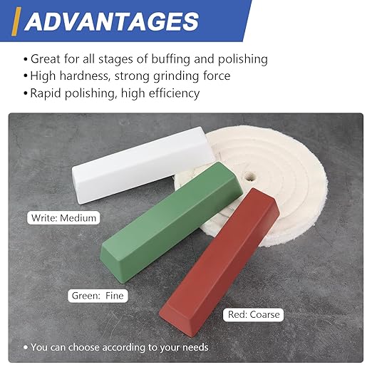 SCOTTCHEN Buffing Polishing Cutting Compounds 1 lbs.Polishing Rouge Bars for Buffing polishing Wheel- Red Coarse - 1 Pack
