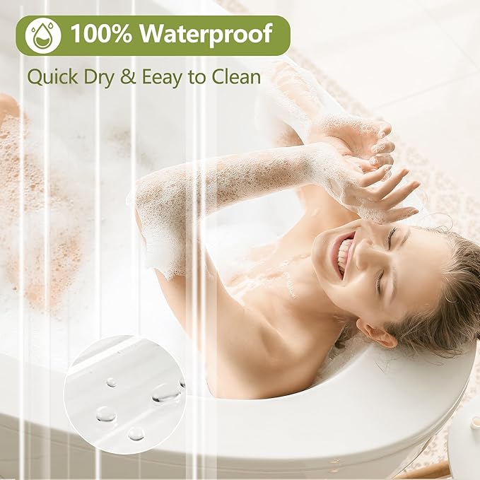 Waterproof Clear Shower Curtain with 3 Large Magnets, Bpa-Free PEVA 8G Shower Curtain Liner Weighted, 72 x 72 inch See Through Transparent Plastic Shower Curtain Durable for Bathroom