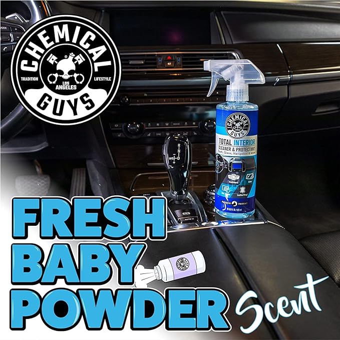 Chemical Guys Car Cleaning Kit - With Car Wash Soap, Wheel Cleaner, Total Interior, Car Wash Mitt - Interior and Exterior Wash Kit With Vehicle Cleaning and Detailing Accessories - 7 Item Kit