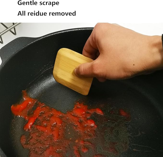 Bamboo Dish Scrub Brush with Bamboo Pan Scraper,Sisal Coconut Palm Round Brush,Effectively Use for Kitchen Pots, Bowls, Plates, Cutting Boards and Vegetables Cleaning Without Scratching