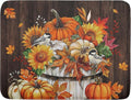 Fall Pumpkin Dish Drying Mat for Kitchen Counter Decor 18x24 Inch Halloween Thanksgiving Dish Drainer Mats Absorbent Reversible Dishes Pad