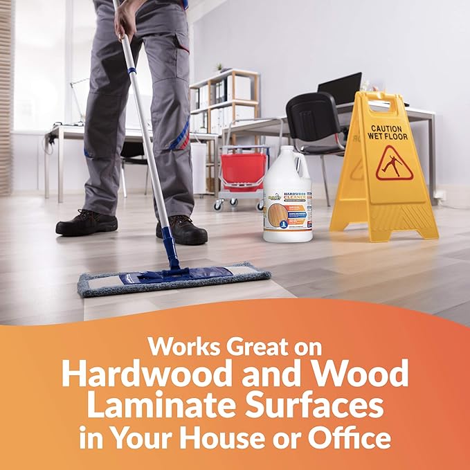 Sheiner's Hardwood Floor Cleaner, Laminate Floor Cleaner, Deep Cleansing Formula for Wood and Tile, pH Neutral and Non-Toxic, Compatible with Sprayer Bottles for Cleaning, 1 Gallon