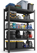Notmise Garage Shelving Easy Assemble Heavy Duty 5-Tier, 2200Lbs Metal Storage Adjustable for Pantry Basement(59" H x 28" W x 14" D)
