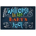 Custom Pool Sign, Welcome to The Pool Fun Colors for Pool Décor Sign, 12x18 Inches, Rust Free .063 Aluminum, Fade Resistant, Made in USA by Sigo Signs