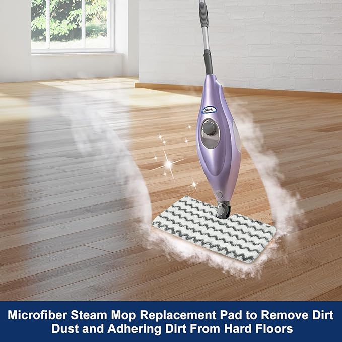 Steam Mop Replacement Pads for Shark Steam Mops S3500 Series S3501 S3601 S3550 S3901 SE450 S3801CO S3601D S2901 S2902 Shark Steam Pocket Mop, Microfiber Reusable Steam and Scrub Pads for Floor Clean