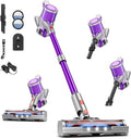 Vaconly Cordless Vacuum Cleaner, 8 in 1 40Kpa 55Mins,Lightweight Vacuum Cleaners for Home, Stick Vacuum with Anti-Tangle Brush,Wall Mount, Rechargeable Cordless Vacuum for Floor/Sofa/Pet Hair,Purple