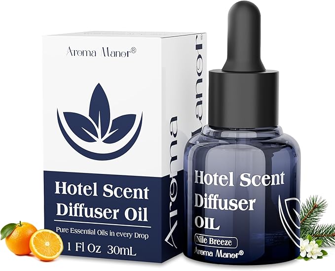 Nile Breeze Diffuser Oil - Hotel Fragrance Oil for Scent Diffuser, Premium Aromatherapy Oils for Diffuser Machine, Essential Oil Blend with Citrus & Cedarwood, Luxury Air Freshener - 1fl oz