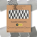 Sunshine State Goods Swedish Dishcloths for Kitchen - Ecofriendly Reusable Paper Towels, Biodegradable Dish Cloths - Cellulose Sponge Dish Cloths for Washing Dishes - 8 Pack (Black & White)