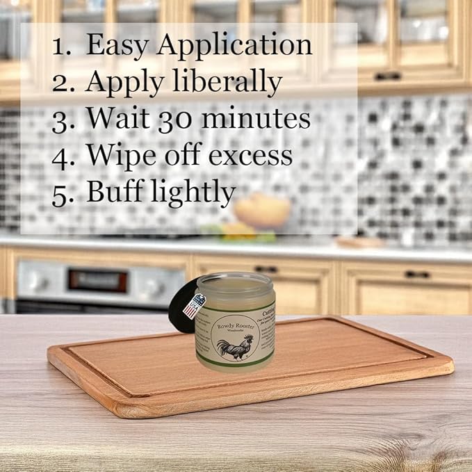Cutting Board Gel - Wax and Oil Treatment in One - with Food Grade Mineral Oil & Beeswax-Butcher Block Conditioner, Cutting & Charcuterie Board Wax, Citrus Scent.-USA Made* (8 fl.oz)