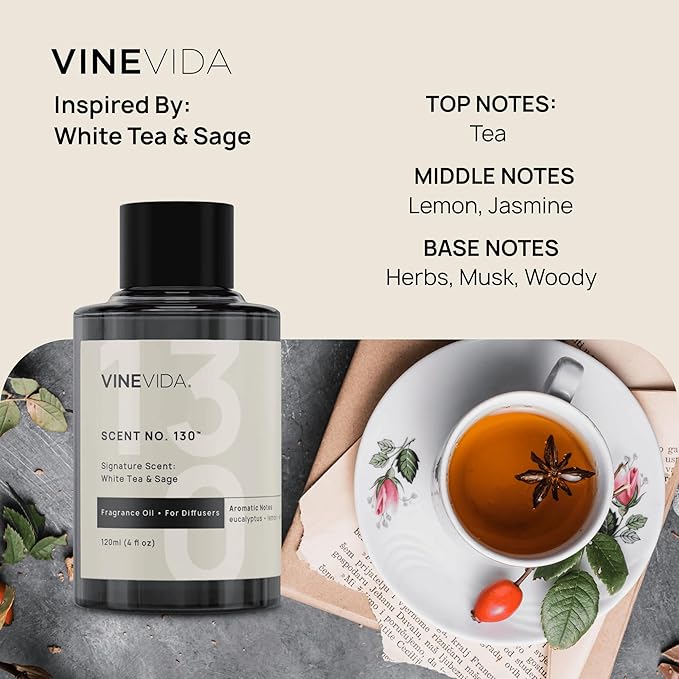 VINEVIDA Clean Collection (Pack of 4) - Diffuser Fragrance Oil Set - Cold Air Diffuser Oil