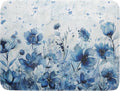 Giwawa Blue Floral Dish Drying Mat for Kitchen Counter Watercolor Leaves Dishes Drainer Rack Mat Absorbent Microfiber Dish Draining Pad 18x24 Inch