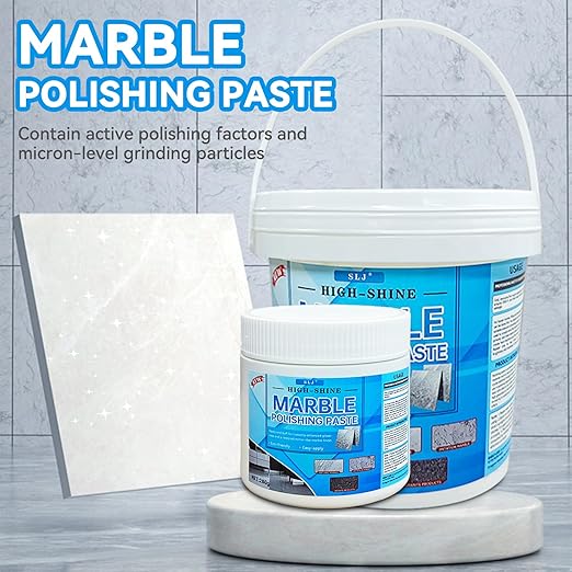 Granite Polishing Paste, Marble Cleaner Countertop, Stone Etch Remover - Professional Polish Compound for Granite, Marble, Quartz & Natural Stone | New Polishing Upgrade, Easier to Use (10 oz)
