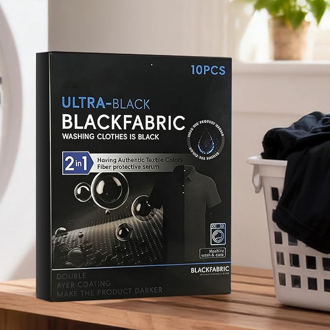 Black Clothing Color Restorer Sheet, with Quick-Absorb Design, 10pieces, Gentle On All Fabrics, Laundry Color Catcher, Easy to Use, for Cotton, T-Shirts, Jeans, Sweaters, and Even Shoes
