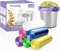 3 Gallon 180pcs Small Multi Trash Bags Strong Garbage Bags, Bathroom Trash Can Bin Liners, Plastic Bags for Office, Waste Basket Liner, Fit 10-13 Liter, 2.6,3,Gal（3M180-6M)