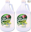 Sparkle Plenty Silk Sensation Artificial Flower & Leaf Cleaner & Shine, Fake Flower Dusting Spray, Silk Plant Cleaner Spray No Wipe, Drip Dry Cleaning Supplies for Artificial Tree (1 Gallon, 2 Pack)