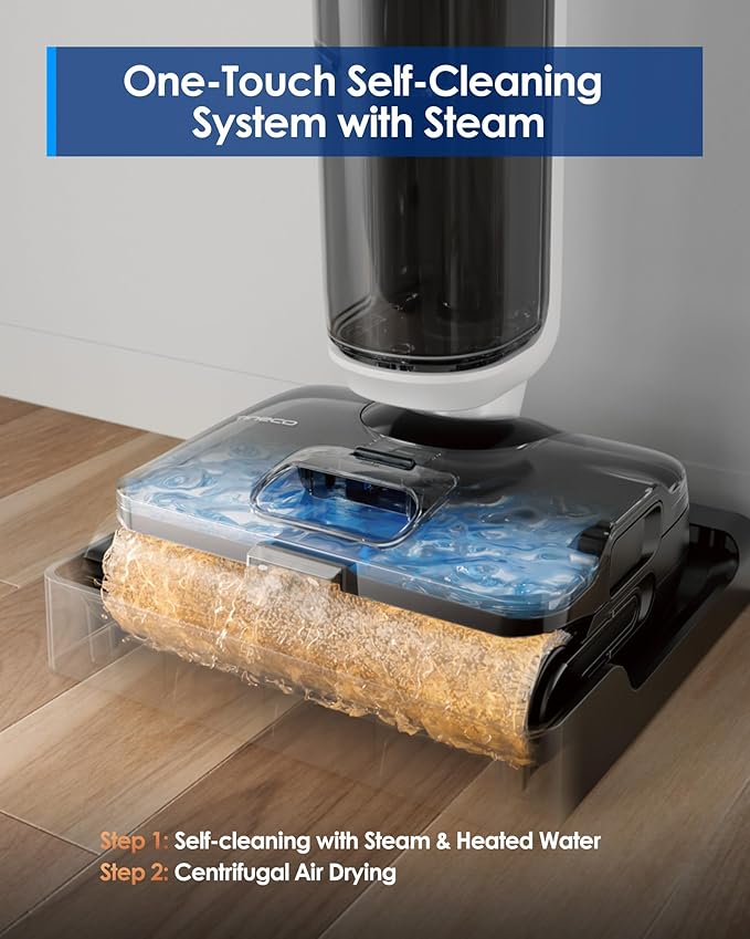 Tineco FLOOR ONE S6 Stretch Steam Corded Wet Dry Vacuum Steam Mop All-in-One, Tineco BoostSteam, 320℉ High-temp Steam Cleaning, 180° Lay-Flat, Anti-Tangle Design, One-Touch Self-Cleaning
