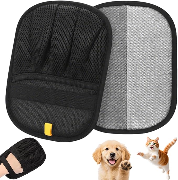 Bumilily Pet Hair Removal Glove for Cats and Dogs - Electrostatic Pet Hair Remover Glove | Reusable Brush Pet Hair Remover for Couch, Carpet, Car Seat & Laundry