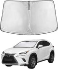 EcoNour Windshield Sun Shade for Lexus NX 2015-2021 | Front Window Sunshade | Foldable Car Sun Protector | Blocks UV Rays & Keeps Interior Cooler