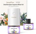 SF101 Pro Plug In Air Freshener, Waterless Essential Oil Diffuser, Non-Toxic Aroma Diffuser, Adjustable 120-Day Natural Scent Mist, Covers 1000 Sq Ft- Free 30ml Lavender Citrus Musk