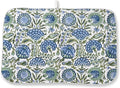 Vintage Blue Sage Green Floral Dish Drying Mat 18 x 24 Inch Boho Floral Drying Mat for Kitchen Counter Absorbent Flowers Dishes Dry Pad for Drainer Rack Kitchen Fast Dry
