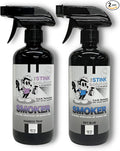 The Stink Solution Smoke Odor Eliminator Spray for Home, Car, Clothes, Hands, Hair, Wall & More Completely Neutralizes All Types of Smoke Odor Best Smoke Smell Remover Bamboo Teak 16oz & Sky Blue 16oz