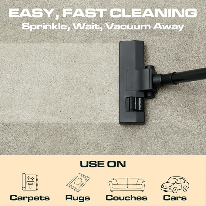 Ripclean Carpet Deodorizer & Freshener Cleaning Powder, Odor Eliminator for Strong Odors & Homes w/Pets, Safe around Kids & Pets, Use on Carpet, Rugs, Upholstery & More (16 Ounce, Lemon)