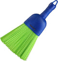 Domensi 1 Pcs Whisk Broom Poly Fiber Handheld Brush Hand Brush Outdoor Car Broom with Hang Hole for Cleaning Inddoor Porches Floors Decks Driveways Dirt Dust