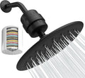 SparkPod Luxury Filtered Shower Head Set 23 Stage Shower Filter - Reduces Chlorine and Heavy Metals - High Pressure Showerhead Filter (9.5" Round, Midnight Black Matte)