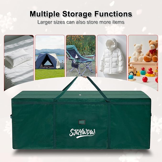 Small Christmas Tree Storage Bag 4ft/5ft – Heavy Duty Reusable Tree Storage Bag with Reinforced Handles, Thickened PE Material Moisture-resistant Tearproof for Short Holiday Trees (Green)
