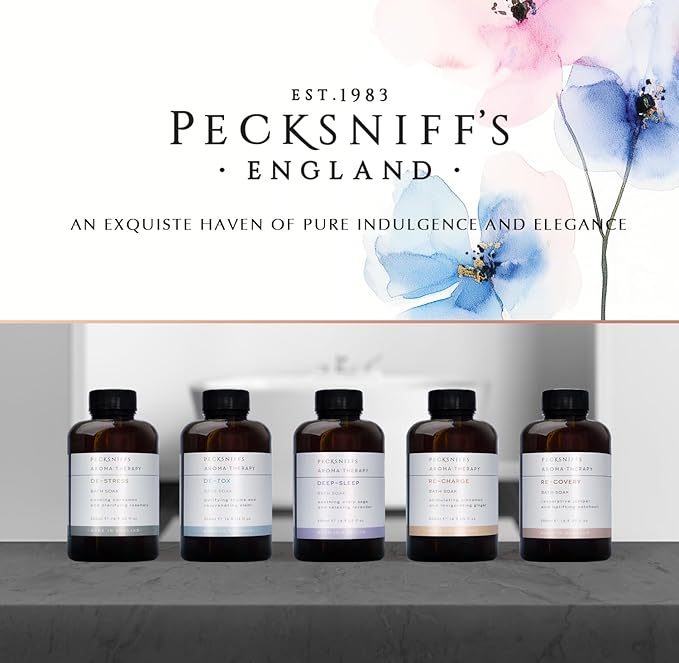 Pecksniff's Aroma:Therapy Re-Covery Bath Soak Decanter | 500ml/16.9 Fl Oz