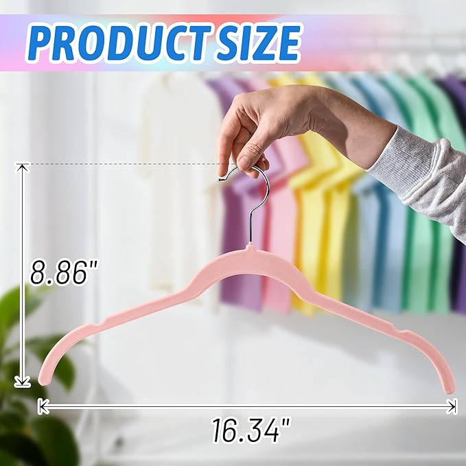 Sishynio 30 Pack Velvet Hangers Multicolor Set – Non-Slip Slim Flocked Clothes Hangers with Notches & 360° Swivel Hook, Space-Saving Felt Hangers for Dresses, Shirts, Coats
