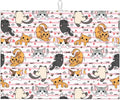 Cute Cat Dish Drying Mat for Kitchen Counter Cute Kitchen Dish Mat Microfiber Kitchen Countertop Absorbent Reversible Drainer Rack Pad