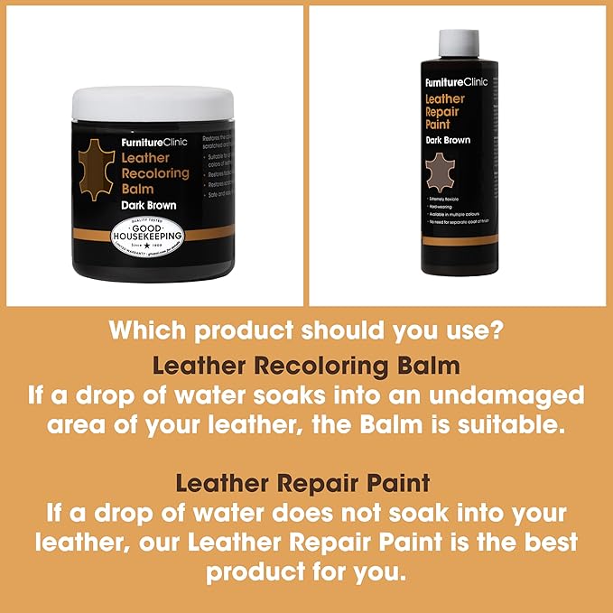 The Original Leather Recoloring Balm by Furniture Clinic - Bordeaux Leather Dye for Furniture, Couches & Car Seats - Restore Scratched, Faded, & Damaged Surfaces