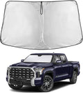 EcoNour Windshield Sun Shade Compatible for Toyota Tundra 2007–2021 | Custom Fit Truck Front Window Sunshade | Foldable UV & Heat Reflective Sun Visor | Interior Protection Accessory