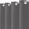 Inhousolu No Hook Waffle Weave Shower Curtain with Removable Snap in Fabric Liner Set for Bathroom, 230 GSM Heavy Duty Weighted Hem, Water Repellent Washable Bath Curtains, 72 x 78 Inch, Graphite Grey