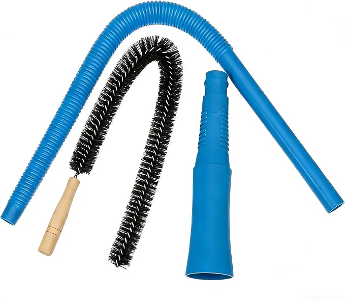 Dryer Vent Cleaner Kit，Dryer Vent Cleaning Vacuum Attachment，Fits All Vacuums，Dryer Vent Cleaning Vacuum Attachment，Universal Lint Dryer Attachment (BLUE)