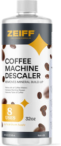 Zeiff Coffee Machine Descaler - 32oz (8 Uses) - Compatible with Nespresso, Breville, Delonghi, Keurig Descaling Solution for Coffee Maker Cleaner and Descaler - Coffee and Espresso Machine Descaler