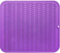 MicoYang Silicone Dish Drying Mat for Multiple Usage,Easy clean,Eco-friendly,Heat-resistant Silicone Mat for Kitchen Counter or Sink,Refrigerator or Drawer Liner Purple 2XL 24 inches x 18 inches