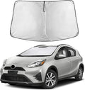 EcoNour Windshield Sun Shade Compatible for Toyota Prius C 2012-2017 2018 2019 Front Window Sunshade Foldable Sun Visor UV & Heat Blocking Protection