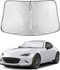 EcoNour Windshield Sun Shade Compatible for Mazda MX-5 Miata 2016–2024 2025 2026 | Convertible Front Window Sunshade | Foldable Sun Visor Cover | UV & Heat Blocking Protection