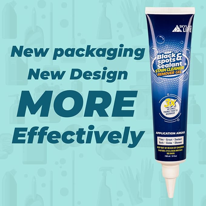 SKYLAR LIFE Grout Silicone Caulk Whitener, Black Stain Problem Solver, Best for Home Sink,Kitchen,Showers,Bathroom and Floor Tile (1-Pack)