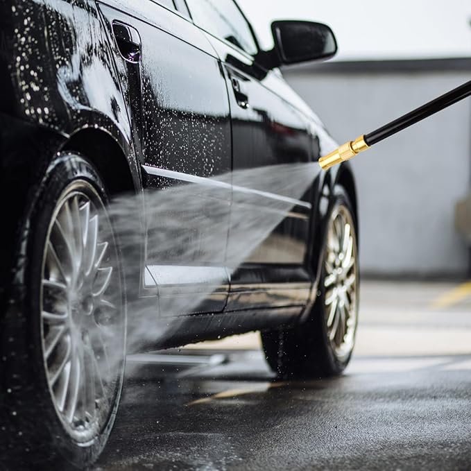 Hydro Jet High Pressure Power Washer Gun, Power Washer Hose Jet Nozzle Wand, Pressure Washer Gun Attachment, Garden Hose Wand for Window Hose Car Washing