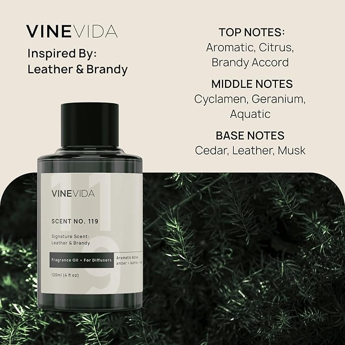 VINEVIDA Gentelmen's Collection (Pack of 4) - Diffuser Fragrance Oil Set - Cold Air Diffuser Oil