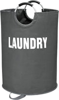 Maxsilan 160L XX-Large Laundry Basket, Freestanding Tall Clothes Hamper, Collapsible Laundry Bag, Dark Grey