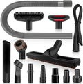13-Piece 1 1/4 Inch(32mm) Vacuum Attachments Cleaning Kit with Vacuum Floor Brush/Dryer Lint Vac Attachment/Flexible Crevice Tool
