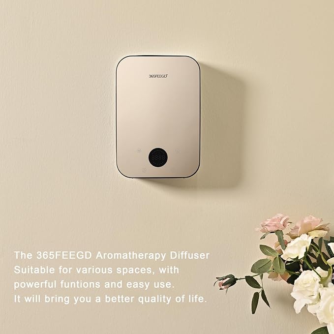Aromatherapy Diffuser, Waterless Diffuser for Home Use, Simple and Intelligent Essential Oil Diffuser, Large Capacity Diffuser, Large Space Atomized Diffusion System (Black Gold)