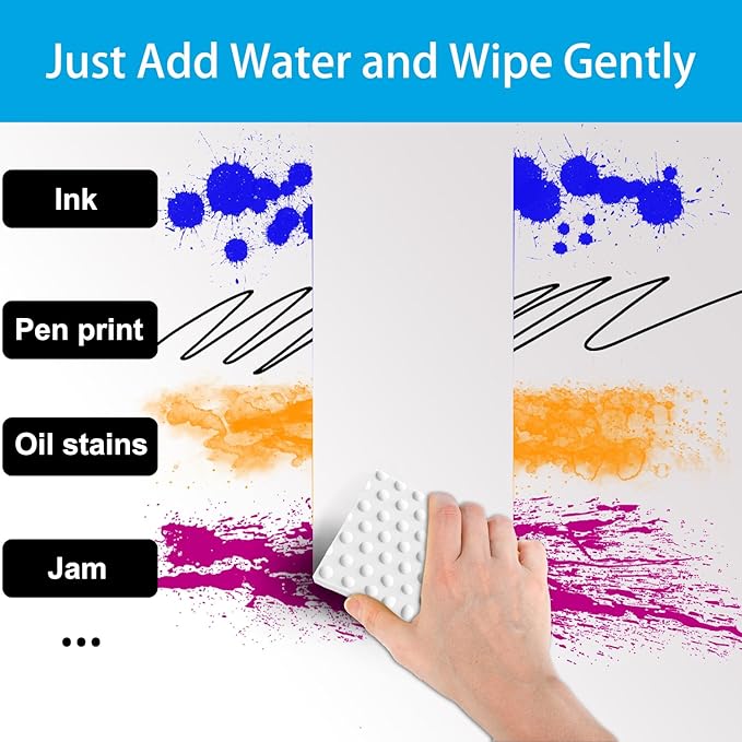 SmilinFit Magic Sponge Erasers, 50 Pack 2X Density Stronger Melamine Sponge Foam Pads, Multi-Functional Household Cleaning Supplies Cleaner for Kitchen, Bathroom, Bathtub, Sink, Wall Cleaner