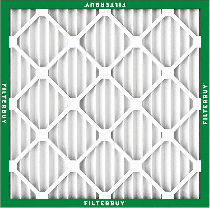 Filterbuy 15x15x1 Air Filter MERV 8 Essential Dust & Allergy Defense (6-Pack), Electrostatic Pleated HVAC AC Furnace Filters Replacement, Made in USA (Actual Size: 15.00 x 15.00 x 0.75)