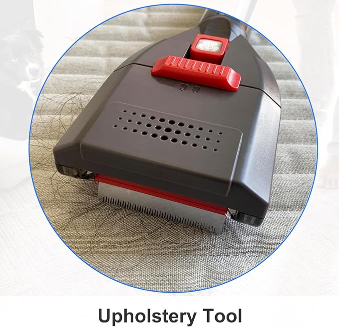 Kodahome Dog Brush Vacuum Attachments, Compatible with Shark Navigator Rotator Lift Away Stratos Rocket NV360 NV501 HV300... Vacuums, Pet Hair Shedding Grooming Tool with Hose Adapters